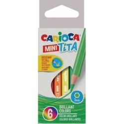 Carioca Ξυλομπογιές Mini 6τμχ