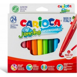 Carioca - Μαρκαδόροι Jumbo 6mm Σετ. 24 Χρώματα
