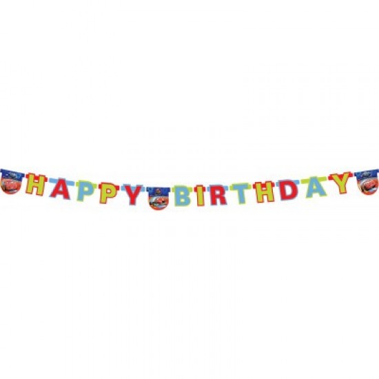 CARS BANNER HAPPY BIRTHDAY 