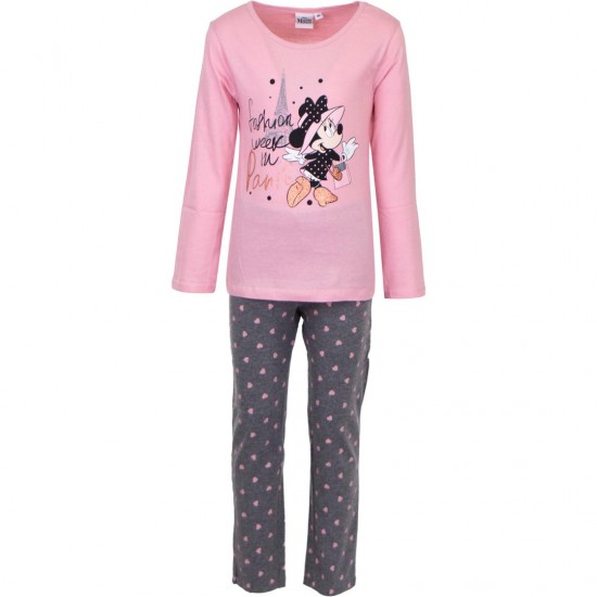 MINNIE ΠΥΤΖΑΜΑ ΜΑΚΡΥΜΑΝΙΚΗ (ΡΟΖ-ΓΚΡΙ)