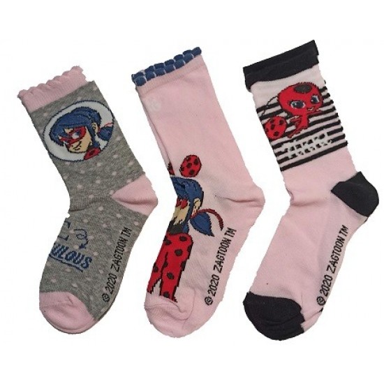 MIRACULOUS LADYBUG ΚΑΛΤΣΕΣ 3 ΤΕΜ