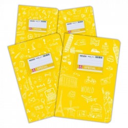 Τετράδιο Typotrust Special Doodles 17x25cm 50φ κίτρινο 