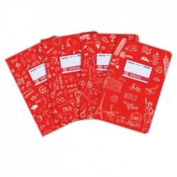 Τετράδιο Typotrust Special Doodles 17x25cm 50φ κόκκινο 
