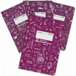 Τετράδιο Typotrust Special Doodles 17x25cm 50φ μωβ 