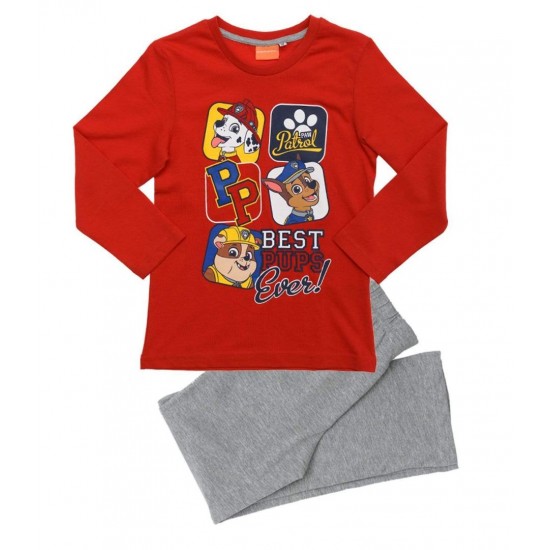PAW PATROL ΠΥΤΖΑΜΑ ΜΑΚΡΥΜΑΝΙΚΗ (ΚΟΚΚΙΝΟ)