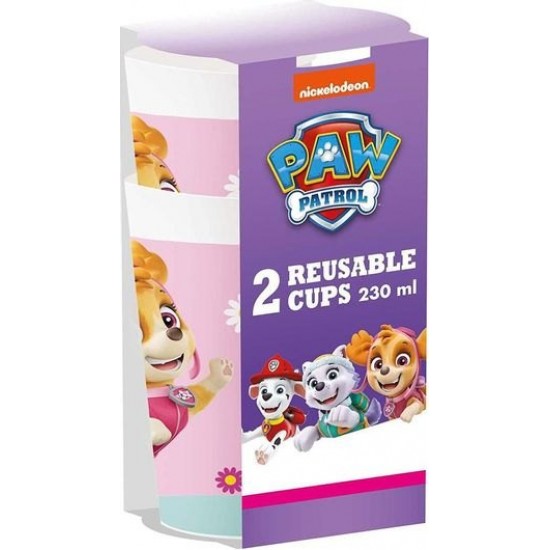 PAW PATROL ΠΟΤΗΡΑΚΙΑ SKYE EVEREST REUSABLE SET 2
