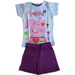 PEPPA ΠΥΤΖΑΜΑ ΚΟΝΤΟΜΑΝΙΚΗ (ΜΩΒ-ΛΕΥΚΟ)