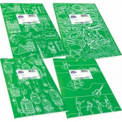Τετράδιο Skag Super με Σχέδια Πράσινο 17x25 50φ