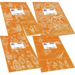 Τετράδιο Skag Super με Σχέδια Πορτοκαλί 17x25 50φ