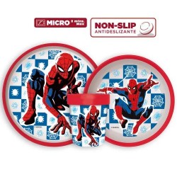 SPIDERMAN ΣΕΤ ΦΑΓΗΤΟΥ  NON -SLIP BASE